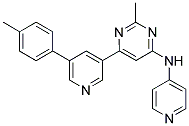 2-METHYL-6-[5-(4-METHYLPHENYL)PYRIDIN-3-YL]-N-PYRIDIN-4-YLPYRIMIDIN-4-AMINE 结构式