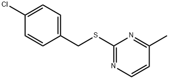 2-[(4-CHLOROBENZYL)SULFANYL]-4-METHYLPYRIMIDINE 结构式