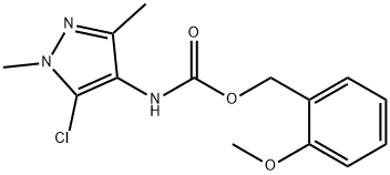 2-METHOXYBENZYL N-(5-CHLORO-1,3-DIMETHYL-1H-PYRAZOL-4-YL)CARBAMATE 结构式