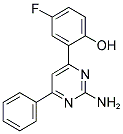 2-(2-Amino-6-phenylpyrimidin-4-yl)-4-fluorophenol 结构式
