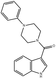 1H-INDOL-3-YL(4-PHENYLPIPERAZINO)METHANONE 结构式