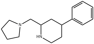 4-苯基-2-(1-吡咯烷基甲基)哌啶 结构式