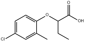 2-(4-Chloro-2-methylphenoxy)butanoic acid 结构式