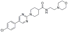 1-[5-(4-CHLOROPHENYL)PYRIMIDIN-2-YL]-N-(2-MORPHOLINOETHYL)PIPERIDINE-4-CARBOXAMIDE 结构式