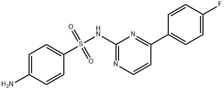 4-AMINO-N-[4-(4-FLUOROPHENYL)-2-PYRIMIDINYL]BENZENESULFONAMIDE 结构式