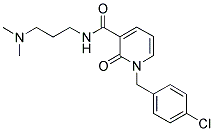N-[3-(DIMETHYLAMINO)PROP-1-YL]-1-(4-CHLOROBENZYL)-2-PYRIDONE-3-CARBOXAMIDE 结构式