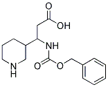 3-BENZYLOXYCARBONYLAMINO-3-PIPERIDIN-3-YL-PROPIONIC ACID 结构式