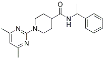 1-(4,6-DIMETHYLPYRIMIDIN-2-YL)-N-(ALPHA-METHYLBENZYL)PIPERIDINE-4-CARBOXAMIDE 结构式