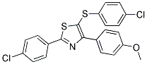 2-(4-CHLOROPHENYL)-5-[(4-CHLOROPHENYL)SULFANYL]-4-(4-METHOXYPHENYL)-1,3-THIAZOLE 结构式