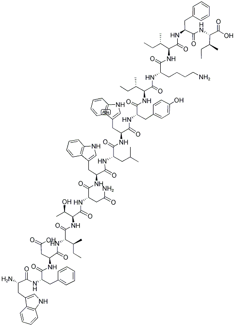 H-Trp-Phe-Asp-Ile-Thr-Asn-Trp-Leu-Trp-Tyr-Ile-Lys-Ile-Phe-Ile-OH 结构式