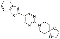 8-[5-(1-Benzothien-2-yl)pyrimidin-2-yl]-1,4-dioxa-8-azaspiro[4.5]decane 结构式