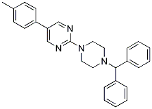 2-(4-BENZHYDRYL-PIPERAZIN-1-YL)-5-P-TOLYL-PYRIMIDINE 结构式