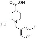 1-(3-FLUOROBENZYL)-4-PIPERIDINECARBOXYLIC ACID HYDROCHLORIDE 结构式