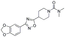 4-[3-(1,3-Benzodioxol-5-yl)-1,2,4-oxadiazol-5-yl]-N,N-dimethylpiperidine-1-carboxamide 结构式