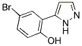 4-BROMO-2-(1H-PYRAZOL-5-YL)PHENOL 结构式