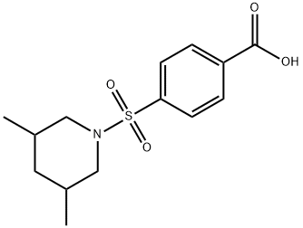 4-(3,5-DIMETHYL-PIPERIDINE-1-SULFONYL)-BENZOIC ACID 结构式