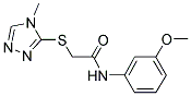 N-(3-METHOXYPHENYL)-2-[(4-METHYL-4H-1,2,4-TRIAZOL-3-YL)THIO]ACETAMIDE 结构式