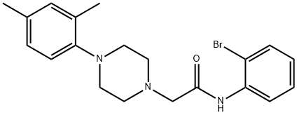 N-(2-Bromophenyl)-2-[4-(2,4-dimethylphenyl)piperazino]acetamide 结构式