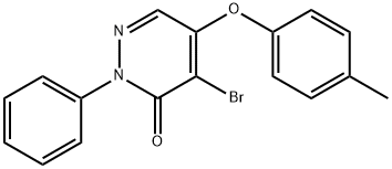 4-BROMO-5-(4-METHYLPHENOXY)-2-PHENYL-3(2H)-PYRIDAZINONE 结构式