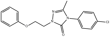 4-(4-CHLOROPHENYL)-5-METHYL-2-(2-PHENOXYETHYL)-2,4-DIHYDRO-3H-1,2,4-TRIAZOL-3-ONE 结构式