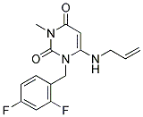 6-(ALLYLAMINO)-1-(2,4-DIFLUOROBENZYL)-3-METHYLPYRIMIDINE-2,4(1H,3H)-DIONE 结构式