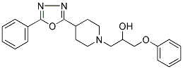 1-Phenoxy-3-[4-(5-phenyl-1,3,4-oxadiazol-2-yl)piperidin-1-yl]propan-2-ol 结构式