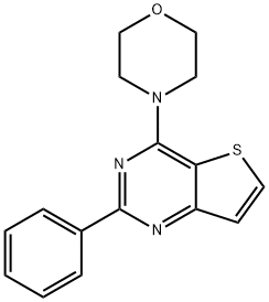 4-MORPHOLINO-2-PHENYLTHIENO[3,2-D]PYRIMIDINE 结构式