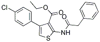 ETHYL 4-(4-CHLOROPHENYL)-2-[(PHENYLACETYL)AMINO]THIOPHENE-3-CARBOXYLATE 结构式
