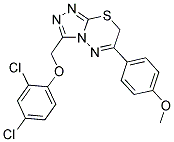 3-[(2,4-DICHLOROPHENOXY)METHYL]-6-(4-METHOXYPHENYL)-7H-[1,2,4]TRIAZOLO[3,4-B][1,3,4]THIADIAZINE 结构式