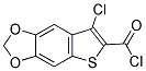 3-CHLORO-5,6-METHYLENEDIOXYBENZOTHIOPHENE-2-CARBONYL CHLORIDE 结构式