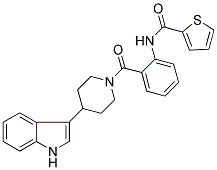 N-[2-((4-(1H-INDOL-3-YL)PIPERIDIN-1-YL)CARBONYL)PHENYL]THIOPHENE-2-CARBOXAMIDE 结构式