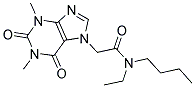 N-BUTYL-2-(1,3-DIMETHYL-2,6-DIOXO-1,2,3,6-TETRAHYDRO-7H-PURIN-7-YL)-N-ETHYLACETAMIDE 结构式
