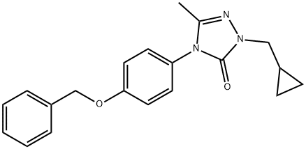 4-[4-(BENZYLOXY)PHENYL]-2-(CYCLOPROPYLMETHYL)-5-METHYL-2,4-DIHYDRO-3H-1,2,4-TRIAZOL-3-ONE 结构式