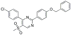 2-(4-BENZYLOXYPHENYL)-4-(4-CHLOROPHENYL)-5-(METHYLSULPHONYL)PYRIMIDINE 结构式