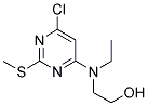 2-[[6-CHLORO-2-(METHYLSULFANYL)-4-PYRIMIDINYL](ETHYL)AMINO]-1-ETHANOL 结构式