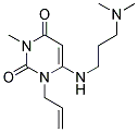 1-ALLYL-6-([3-(DIMETHYLAMINO)PROPYL]AMINO)-3-METHYLPYRIMIDINE-2,4(1H,3H)-DIONE 结构式