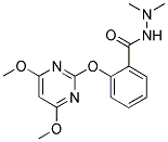 2-[(4,6-DIMETHOXYPYRIMIDIN-2-YL)OXY]BENZOIC ACID, 2,2-DIMETHYLHYDRAZIDE 结构式