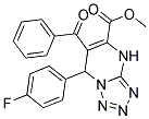 Methyl 6-benzoyl-7-(4-fluorophenyl)-4,7-dihydrotetrazolo[1,5-a]pyrimidine-5-carboxylate 结构式