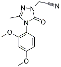 2-[4-(2,4-DIMETHOXYPHENYL)-3-METHYL-5-OXO-4,5-DIHYDRO-1H-1,2,4-TRIAZOL-1-YL]ACETONITRILE 结构式