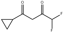 1-环丙基-4,4-二氟-丁烷-1,3-二酮 结构式