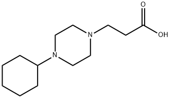 3-(4-环己基哌嗪-1-基)丙酸 结构式