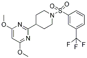 4-(4,6-DIMETHOXYPYRIMIDIN-2-YL)-1-((3-(TRIFLUOROMETHYL)PHENYL)SULPHONYL)PIPERIDINE 结构式