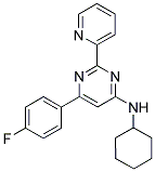 N-CYCLOHEXYL-6-(4-FLUOROPHENYL)-2-PYRIDIN-2-YLPYRIMIDIN-4-AMINE 结构式