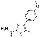 [4-(4-METHOXY-PHENYL)-5-METHYL-THIAZOL-2-YL]-HYDRAZINE 结构式