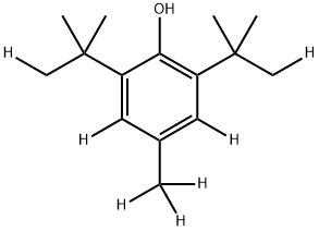 2,6-DI(TERT-BUTYL-1-D1)-4-METHYL-D3-PHENOL-3,5-D2 结构式