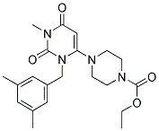 4-[3-(3,5-DIMETHYL-BENZYL)-1-METHYL-2,6-DIOXO-1,2,3,6-TETRAHYDRO-PYRIMIDIN-4-YL]-PIPERAZINE-1-CARBOXYLIC ACID ETHYL ESTER 结构式