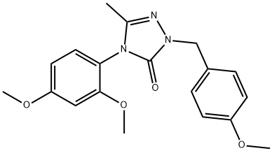 4-(2,4-DIMETHOXYPHENYL)-2-(4-METHOXYBENZYL)-5-METHYL-2,4-DIHYDRO-3H-1,2,4-TRIAZOL-3-ONE 结构式