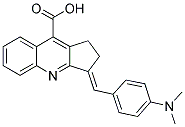 3-(4-DIMETHYLAMINO-BENZYLIDENE)-2,3-DIHYDRO-1H-CYCLOPENTA[B]QUINOLINE-9-CARBOXYLIC ACID 结构式