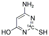 4-Amino-6-hydroxy-2-mercaptopyrimidine, [2-14C] 结构式