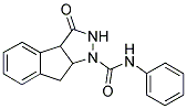 1,2,3,3a,8,8a-Hexahydro-1-(2-aza-1-oxo-2-phenylethyl)indeno[2,1-c]pyrazol-3-one 结构式